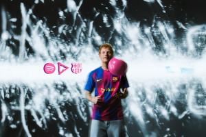 巴萨球衣第七个Spotify标志更新迎来艾德·希兰，新专辑名印胸前